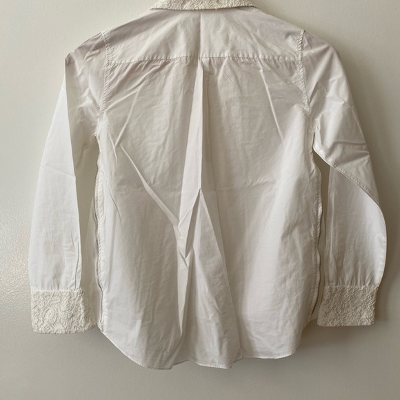 Vintage Lace Overlay Button Down Shirt - Picture 2 of 2